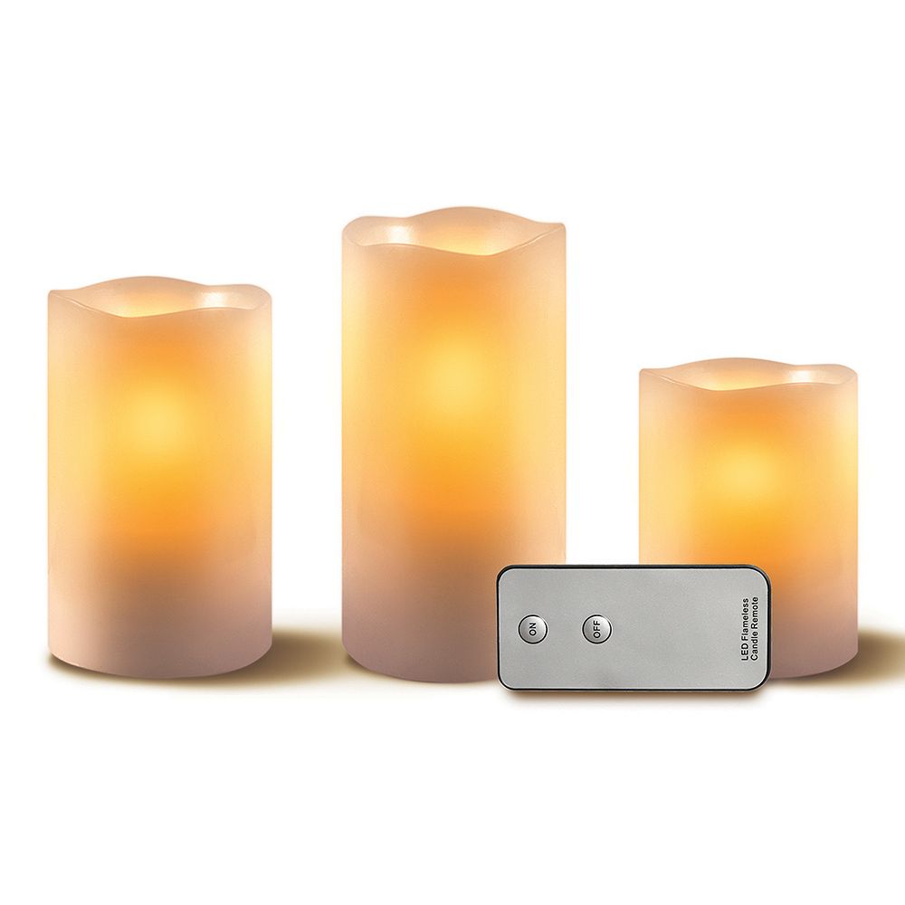 Apothecary & Company 3-pc. LED Candle Set with Remote