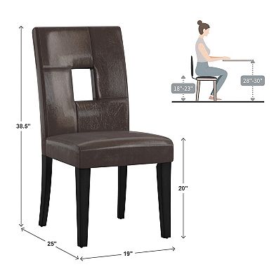 HomeVance 2-pc. Square Side Chair Set