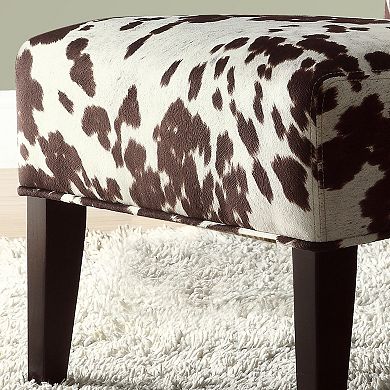 HomeVance Cowhide Print Accent Chair