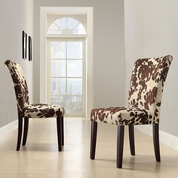 Cowhide discount bottom chairs