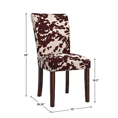HomeVance 2-pc. Parson Cowhide Print Side Chair Set
