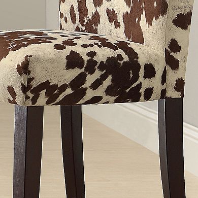 HomeVance 2-pc. Parson Cowhide Print Side Chair Set