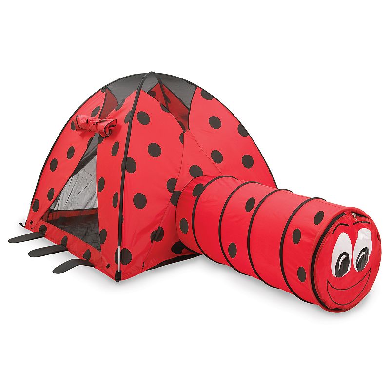 Pacific Play Tents Ladybug Tent & Tunnel Combo, Multicolor
