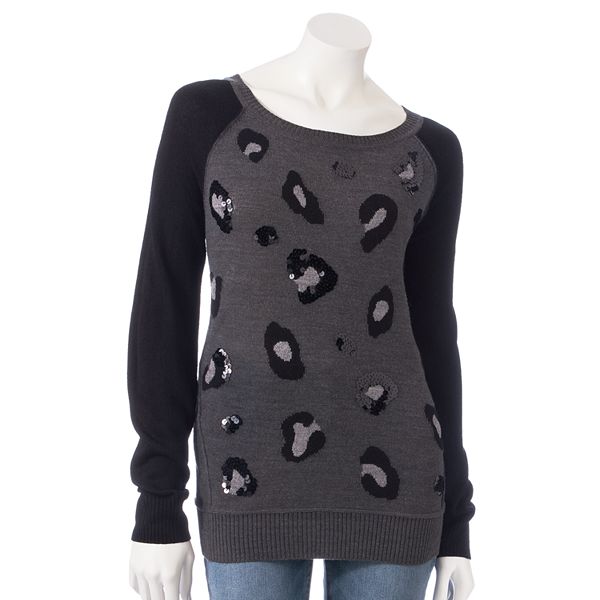 Women's Apt. 9® Animal Print Embellished Sweater