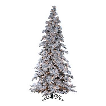 Sterling 9-ft. Clear Pre-Lit Flocked Spruce Artificial Christmas Tree - Indoor