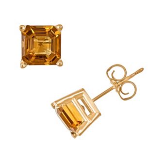 Celebration Gems 14k Gold Citrine Stud Earrings