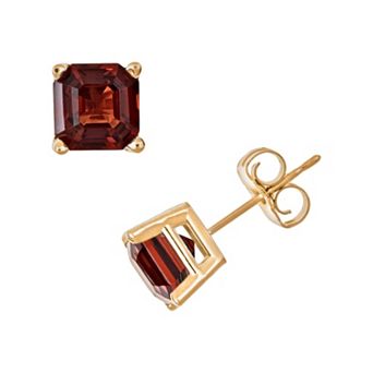 Celebration Gems 14k Gold Garnet Stud Earrings