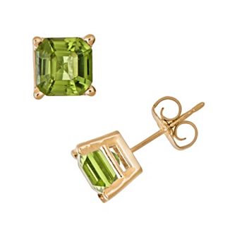 Celebration Gems 14k Gold Peridot Stud Earrings