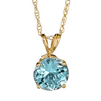 Celebration Gems 14k Gold Aquamarine Pendant