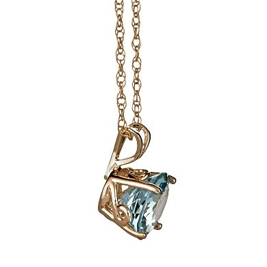 Celebration Gems 14k Gold Aquamarine Pendant