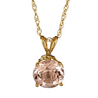 Celebration Gems 14k Gold Morganite Pendant