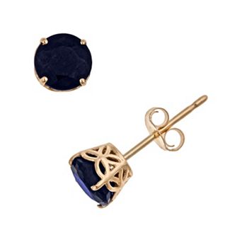 Celebration Gems 14k Gold Sapphire Stud Earrings
