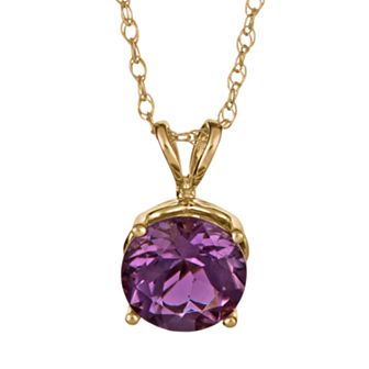 Celebration Gems 14k Gold African Amethyst Pendant