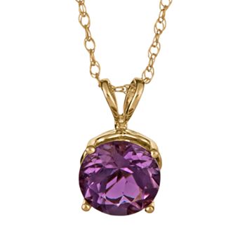 Celebration Gems 14k Gold African Amethyst Pendant
