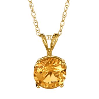 Celebration Gems 14k Gold Citrine Pendant