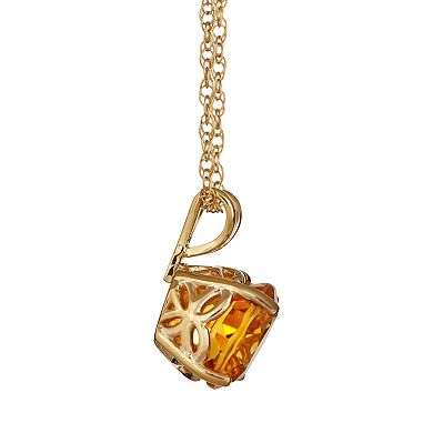 Celebration Gems 14k Gold Citrine Pendant