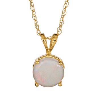 Celebration Gems 14k Gold Opal Pendant