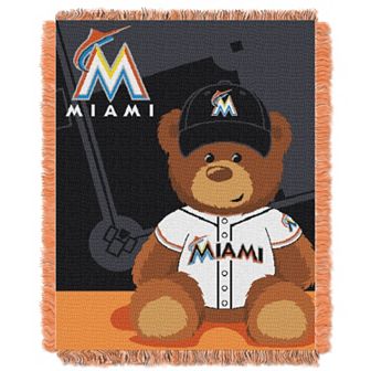 Miami Marlins Baby Jacquard Throw