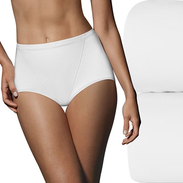 4 Bali Ultra Soft Cotton Modal Briefs Size M Tagless Panties / White Gray  Black