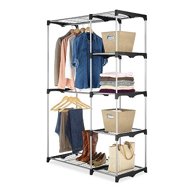 Double outlet Rod Closet Organizer