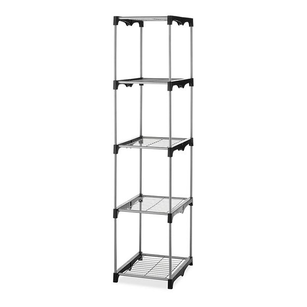 Mainstays Wire Shelf Closet Organizer, 2-Tier, Easy to Assemble 