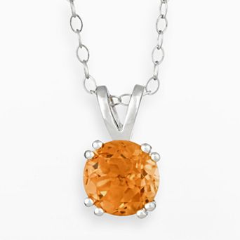 Celebration Gems Sterling Silver Citrine Pendant