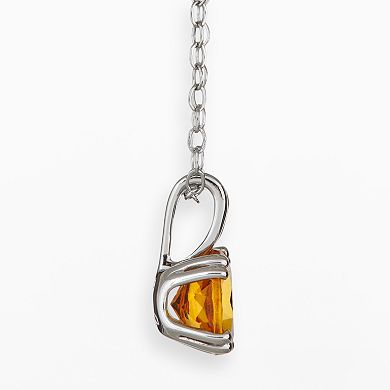 Celebration Gems Sterling Silver Citrine Pendant