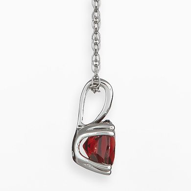 Celebration Gems Sterling Silver Garnet Pendant