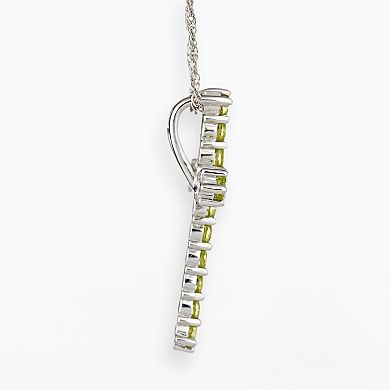 Celebration Gems Sterling Silver Peridot Cross Pendant