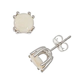 Celebration Gems Sterling Silver Opal Stud Earrings