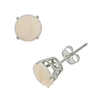 Celebration Gems Sterling Silver Opal Stud Earrings