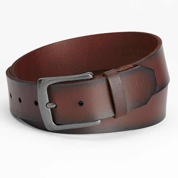 Levi's Bridle Riveted-Buckle Leather Belt - Men