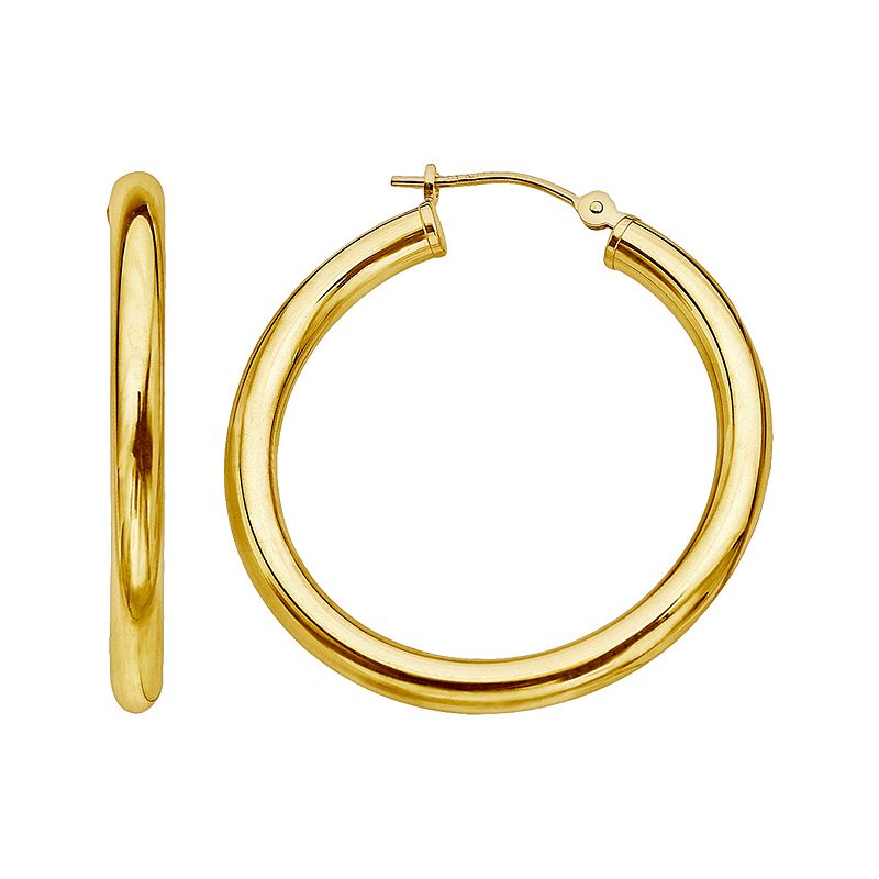 Yellow 14k Gold Hoop Earrings | Kohl's