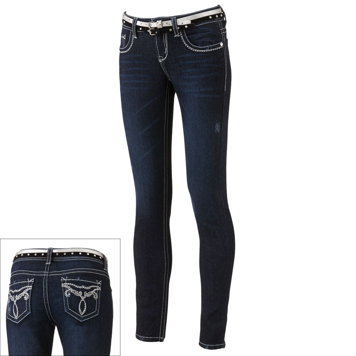 skinny jeans with rhinestones