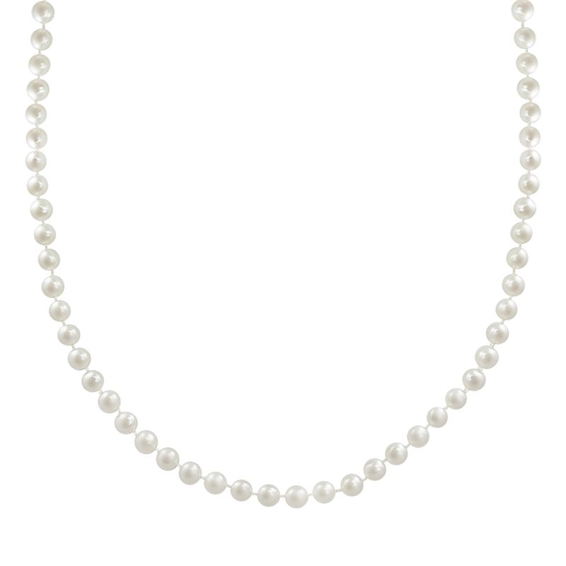10k Gold Freshwater Cultured Pearl Necklace - 16, Womens, White
