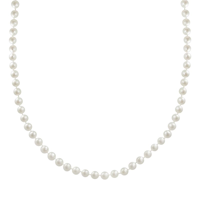 10k Gold Freshwater Cultured Pearl Necklace - 23, Womens, White