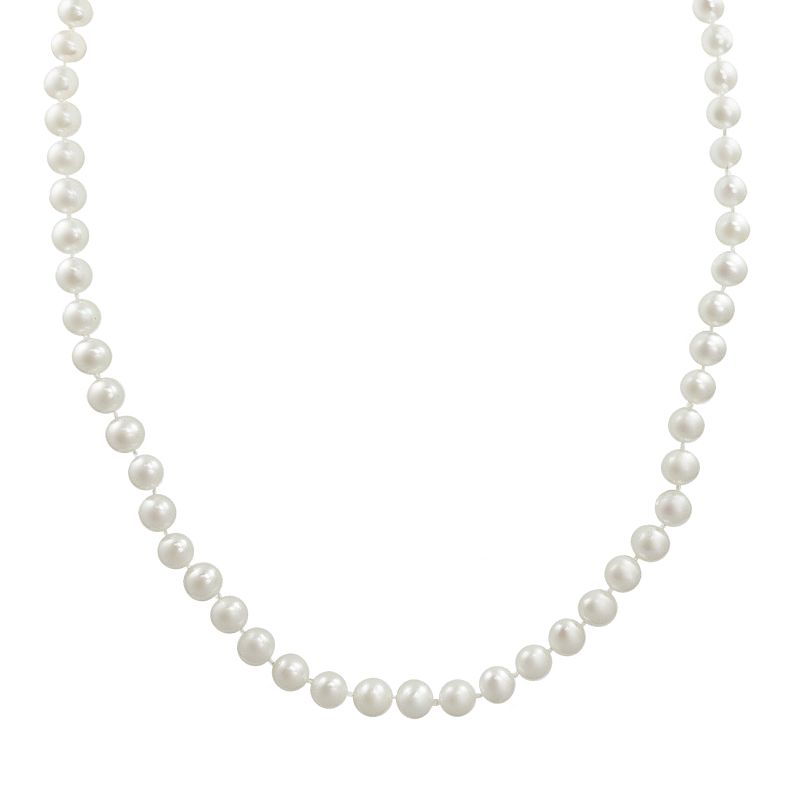 10k Gold Freshwater Cultured Pearl Necklace - 23, Womens, White