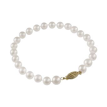 PearLustre by Imperial 10k Gold Freshwater Cultured Pearl Bracelet - 7 in