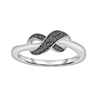 BN Diamond Infinity Ring 1/10 ct tw Round-Cut Sterling on sale Silver