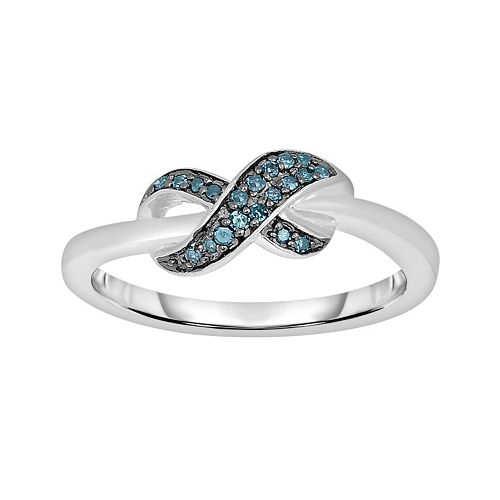 Sterling Silver 1/10-ct. T.W. Diamond Infinity Ring