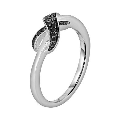 Sterling Silver 1/10-ct. T.W. Diamond Infinity Ring