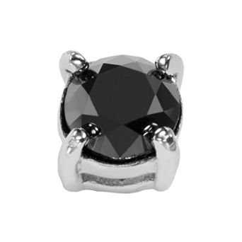 Gold LLC Stainless Steel 1/2 ct T.W. Black Diamond Stud Earring