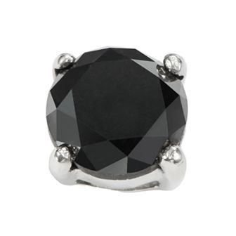 Gold LLC Stainless Steel 1 ct T.W. Black Diamond Stud Earring