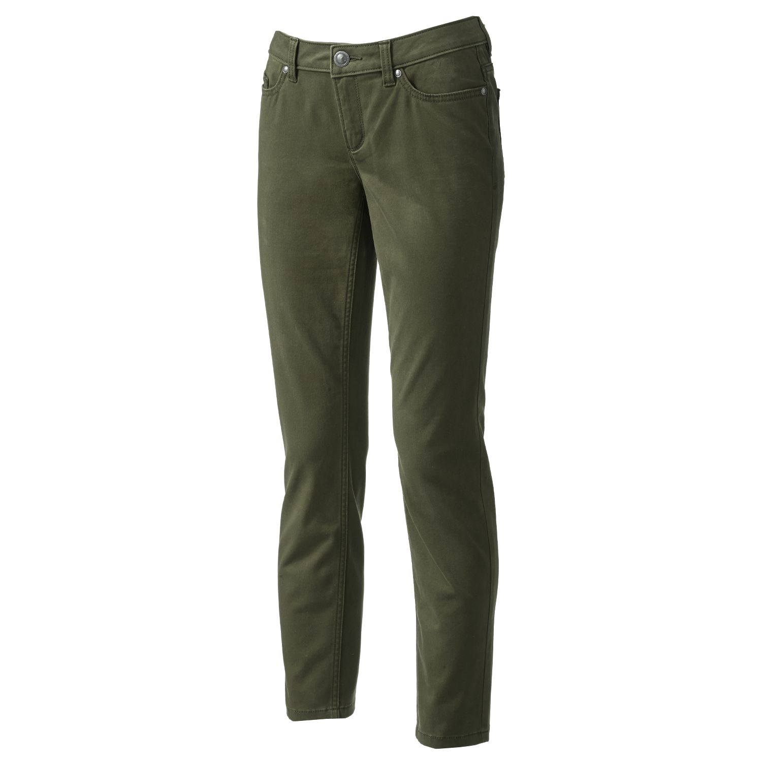 skinny twill pants women's