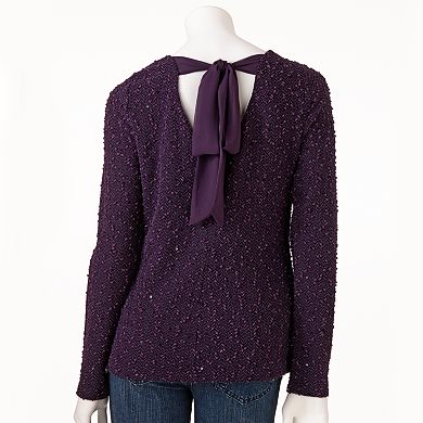 Women's Jennifer Lopez Sequin Boucle Sweater