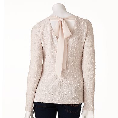 Women's Jennifer Lopez Sequin Boucle Sweater