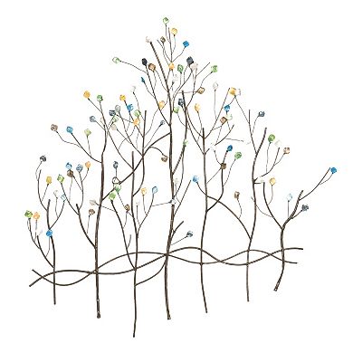 Presley Gemstone Trees Metal Wall Decor