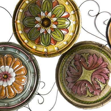 Scattered Tuscan Plates Metal Wall Decor