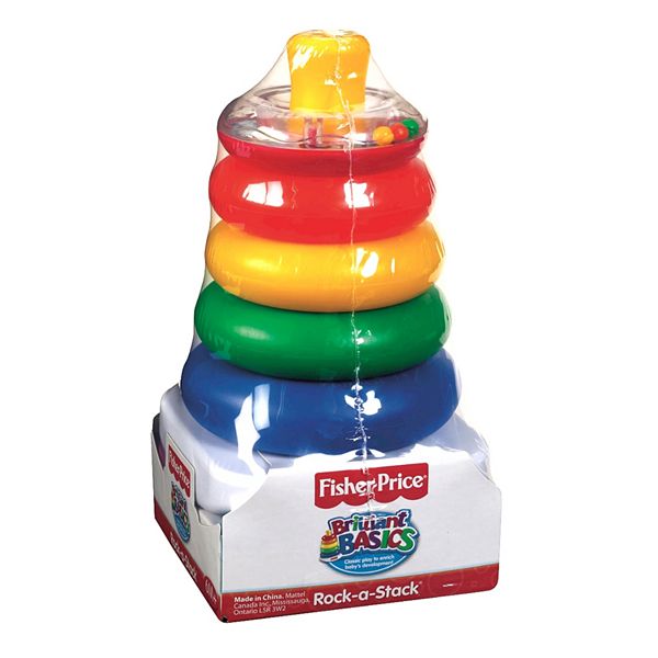 Fisher Price Brilliant Basics Rock a Stack Baby Toddler Toy 29a 