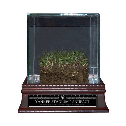 Steiner Sports Authentic Yankee Stadium ”Freeze Dried Grass” Sod with Glass Display Case